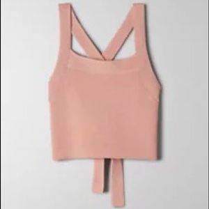 Aritzia Wilfred Cayenne Sweater in Pink